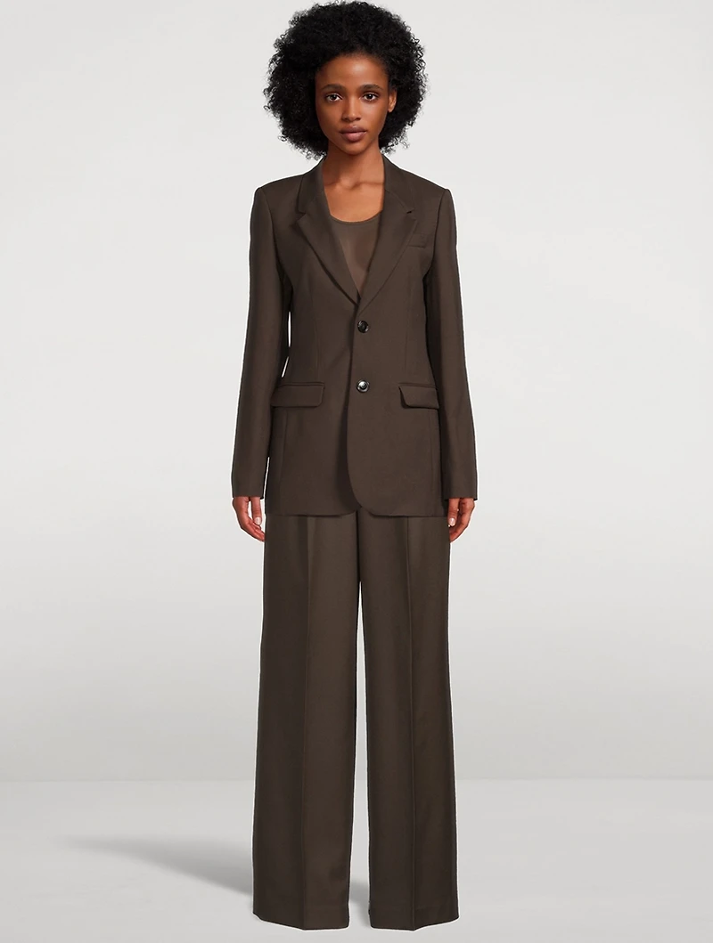 Wool Gabardine Blazer
