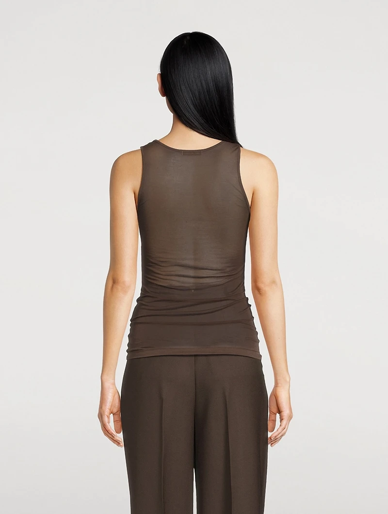 Sheer Jersey Tank Top