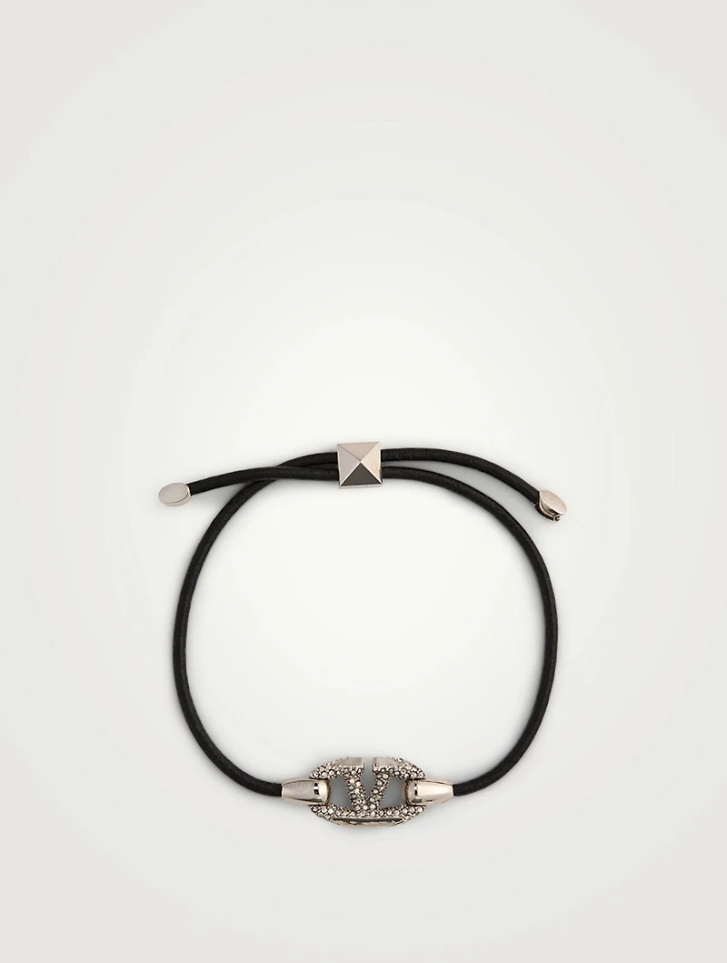 Crystal VLogo Rockstud Bracelet