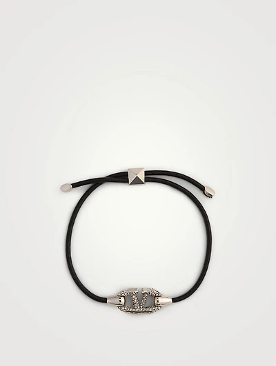 Crystal VLogo Rockstud Bracelet