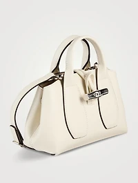 XS Le Roseau Leather Top Handle Bag