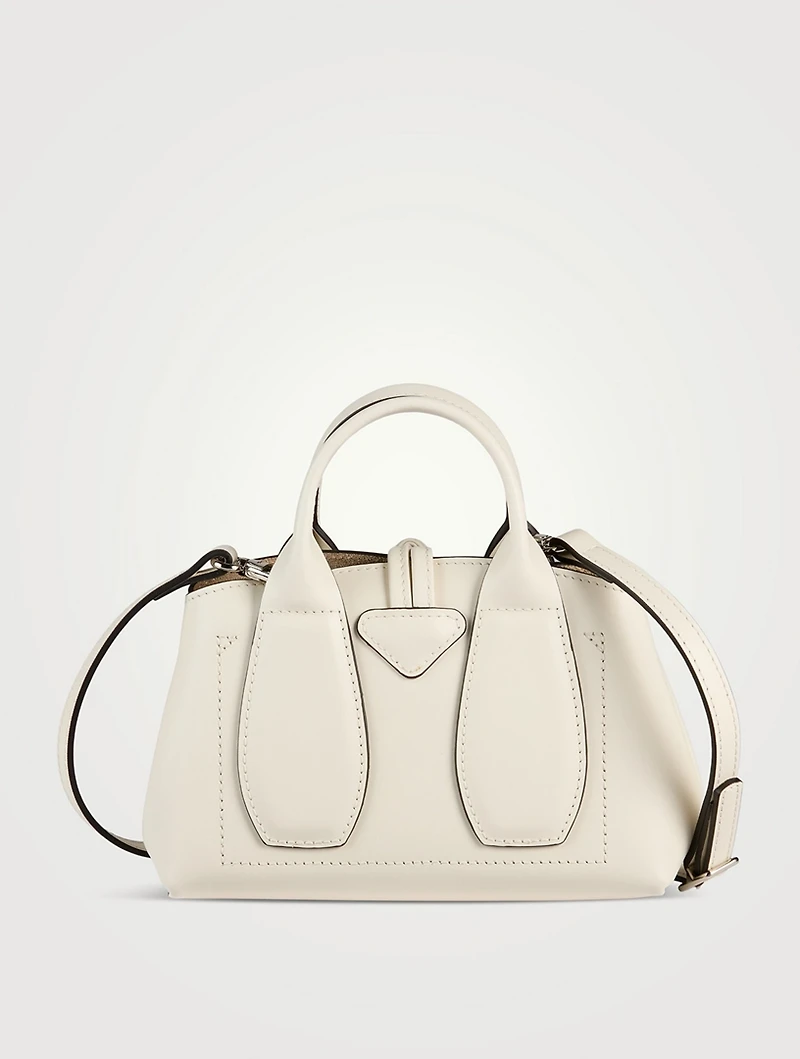 XS Le Roseau Leather Top Handle Bag