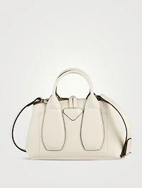 XS Le Roseau Leather Top Handle Bag