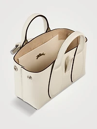 XS Le Roseau Leather Top Handle Bag