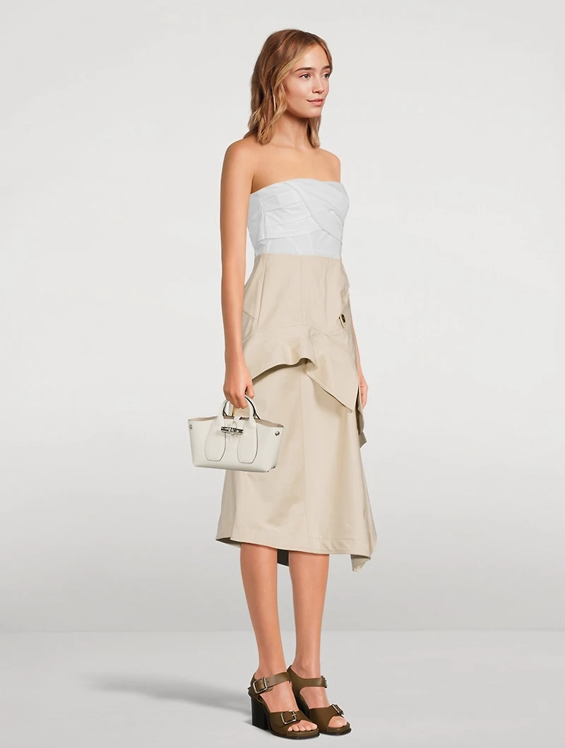 XS Le Roseau Leather Top Handle Bag