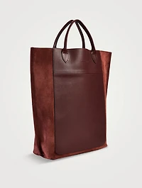 Medium Cabas Leather And Suede Tote Bag