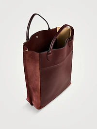 Medium Cabas Leather And Suede Tote Bag