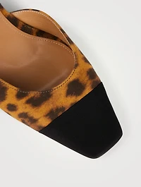 French Flirt Cap-Toe Pumps Leopard Print