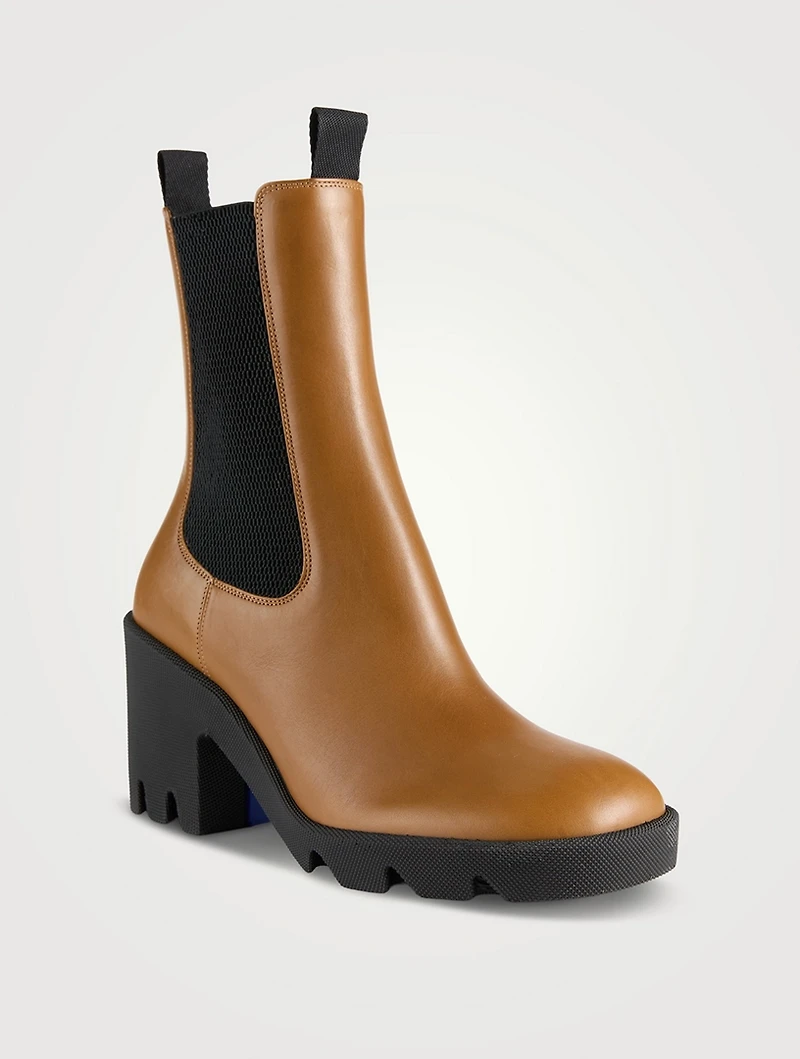 Stride Leather Heeled Chelsea Boots