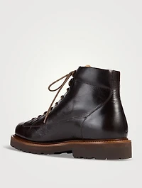 Leather Lace-Up Boots
