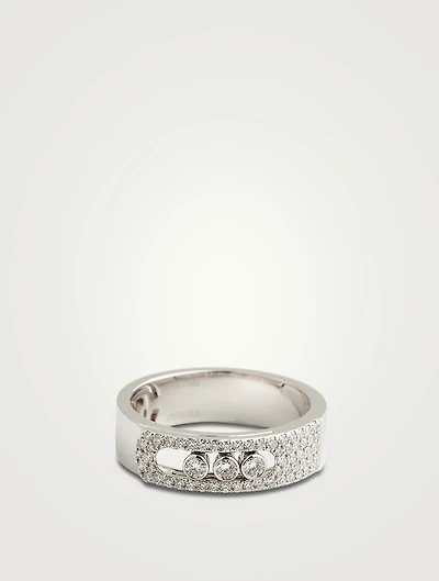Move Noa Pavé 18K White Gold Ring With Diamonds