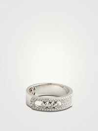 Move Noa Pavé 18K White Gold Ring With Diamonds