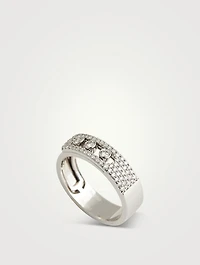 Move Noa Pavé 18K White Gold Ring With Diamonds