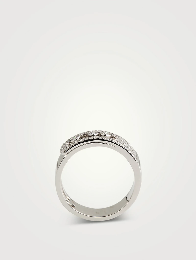 Move Noa Pavé 18K White Gold Ring With Diamonds
