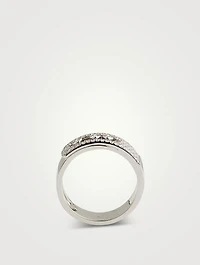 Move Noa Pavé 18K White Gold Ring With Diamonds