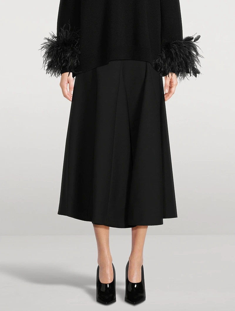 Crêpe Couture Midi Skirt