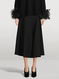 Crêpe Couture Midi Skirt