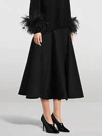 Crêpe Couture Midi Skirt