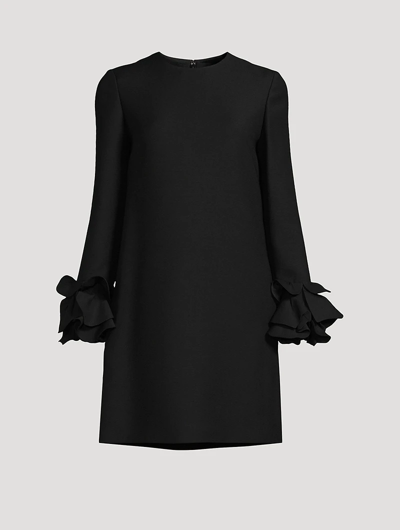 Ruffle-Trimmed Crêpe Couture Mini Dress
