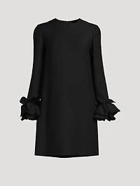 Ruffle-Trimmed Crêpe Couture Mini Dress