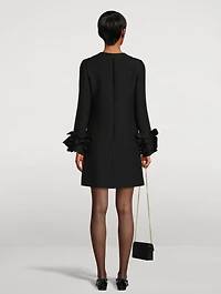 Ruffle-Trimmed Crêpe Couture Mini Dress