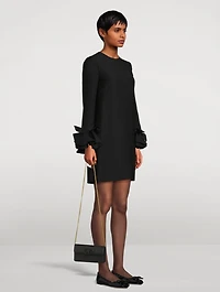 Ruffle-Trimmed Crêpe Couture Mini Dress