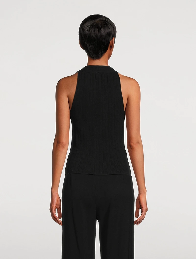 Button-Front Tank Top