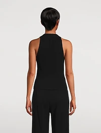 Button-Front Tank Top