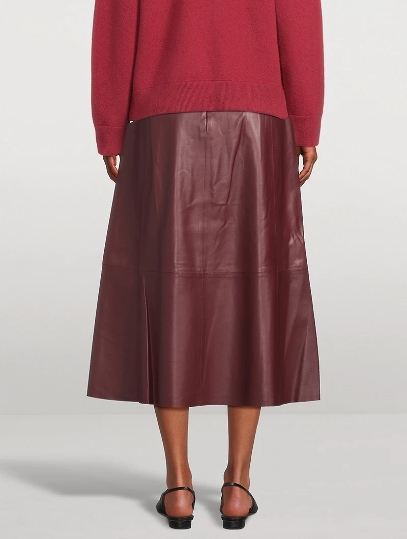 Leather Midi Skirt