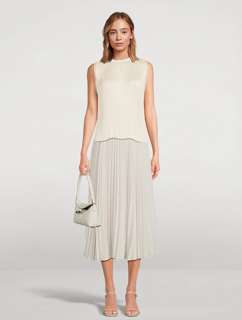 Pleated Midi Skirt
