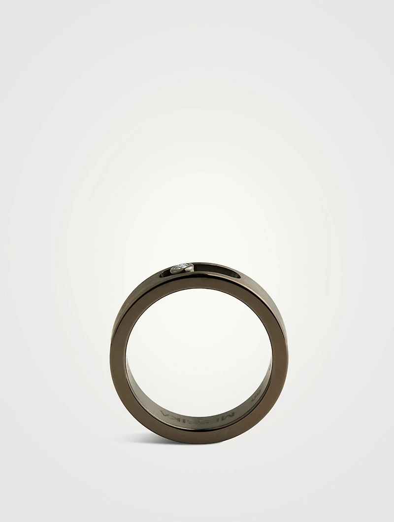 Move Titanium Graphite Diamond Ring