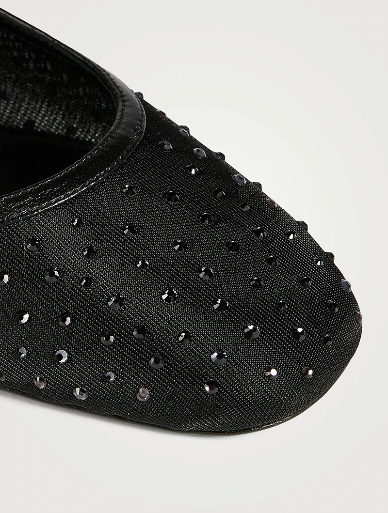 Arabella Embellished Mesh Ballet Flats