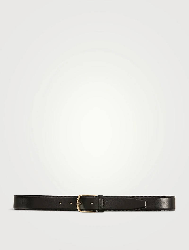 Wide Leather Trouser Belt