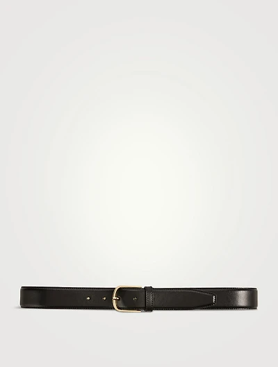 Wide Leather Trouser Belt