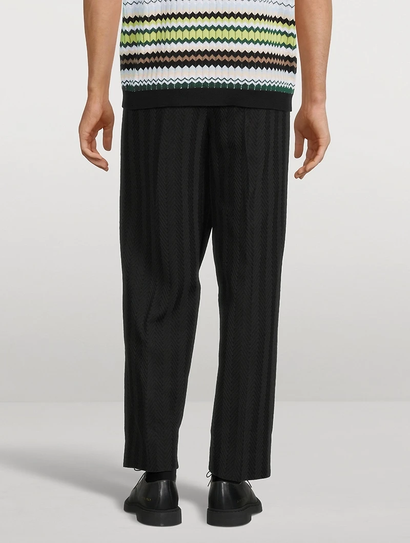 Zig Zag Tapered Trousers
