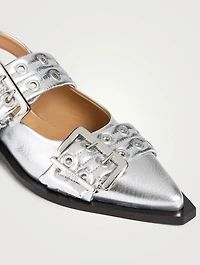 Metallic Slingback Ballet Flats