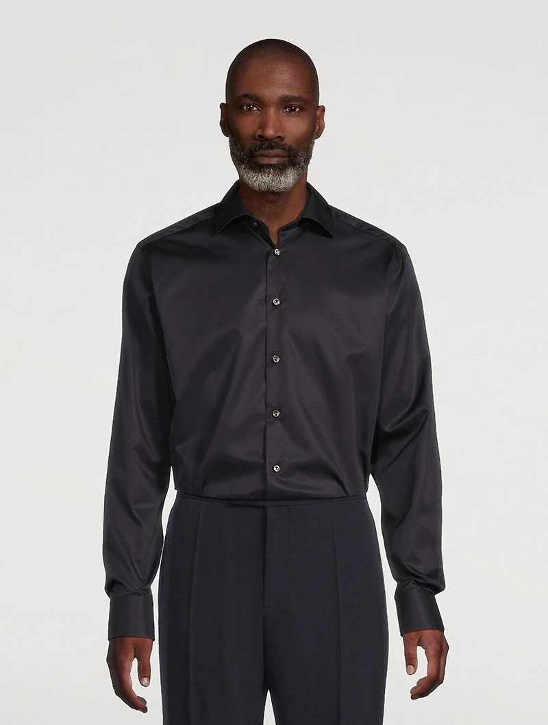 Slim-Fit Elevated Twill Shirt