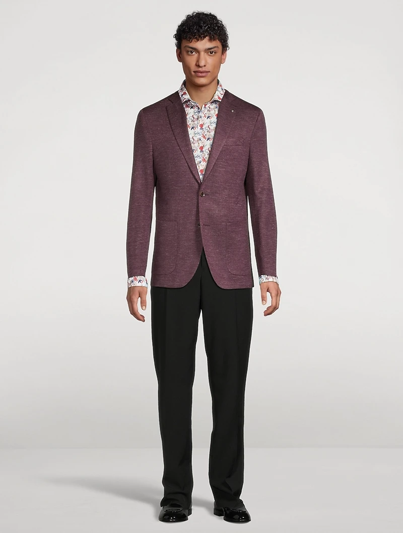 Slim-Fit Fine Twill Shirt Floral Print