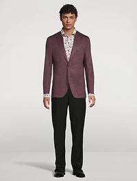 Slim-Fit Fine Twill Shirt Floral Print