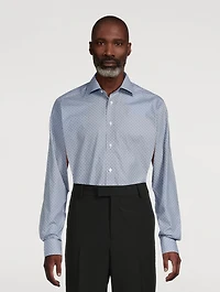 Slim-Fit Fine Twill Shirt Medallion Print