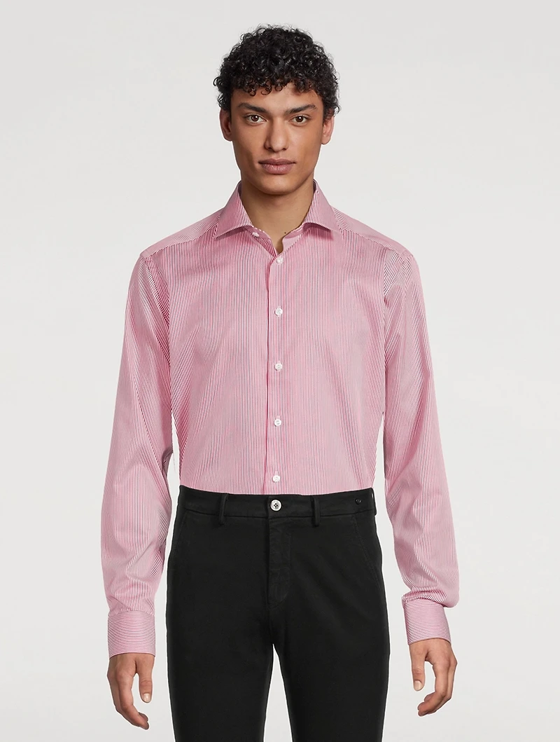 Slim-Fit Striped Elevated Shirt
