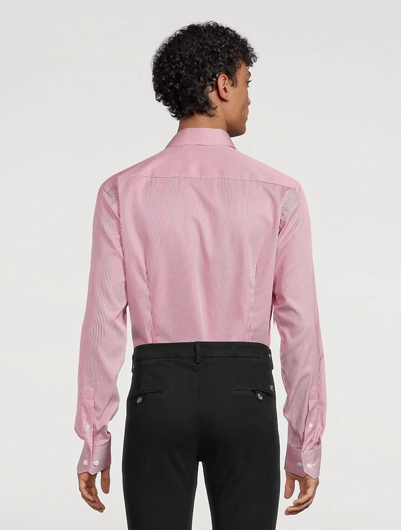 Slim-Fit Striped Elevated Shirt