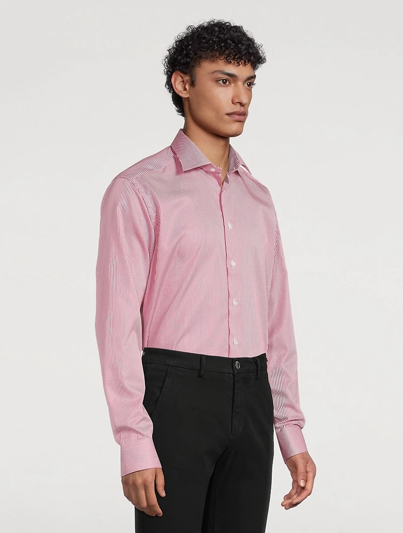 Slim-Fit Striped Elevated Shirt