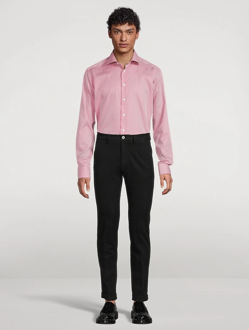 Slim-Fit Striped Elevated Shirt