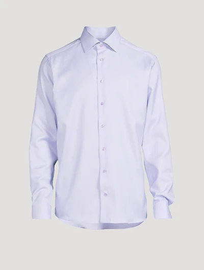 Slim-Fit Semi-Solid Twill Shirt