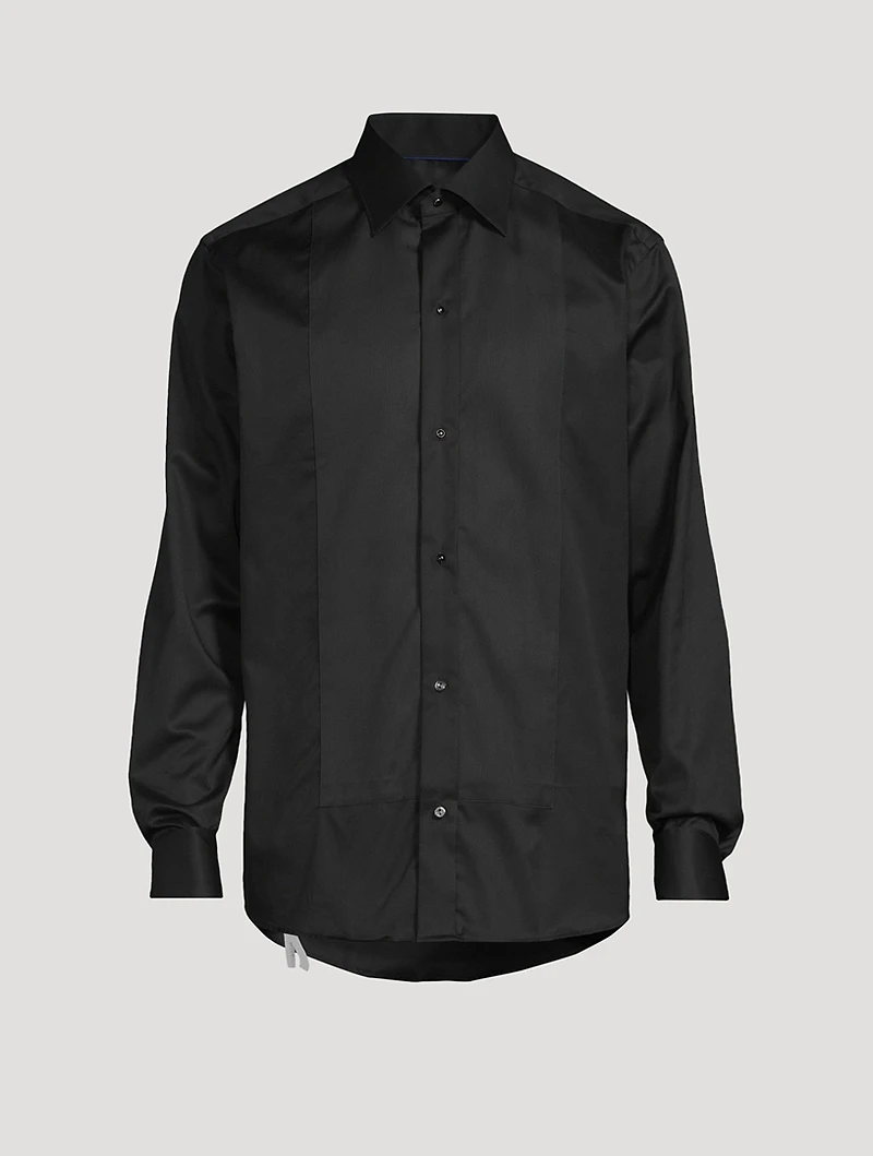 Slim-Fit Striped Bib Formal Shirt