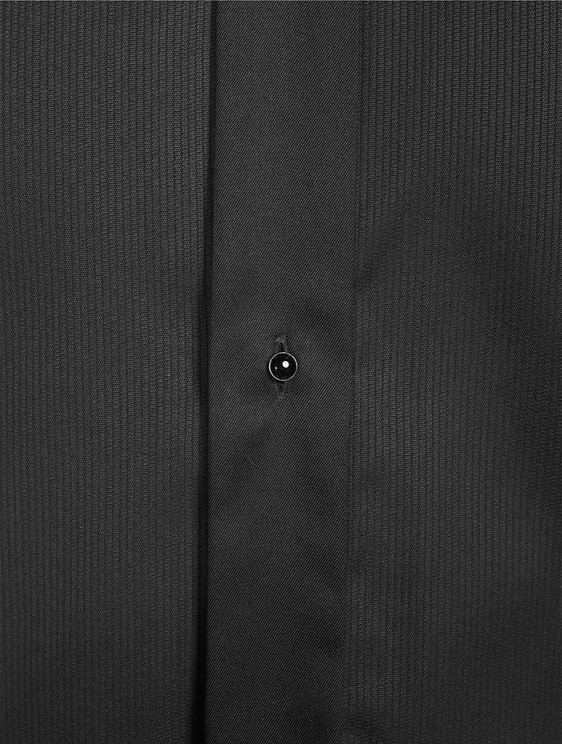 Slim-Fit Striped Bib Formal Shirt