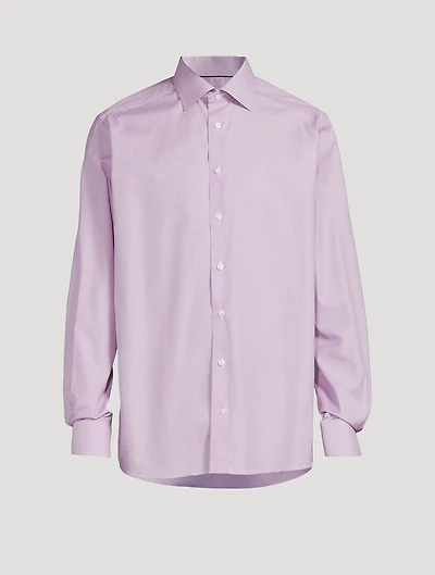 Contemporary-Fit Fine Check Twill Shirt