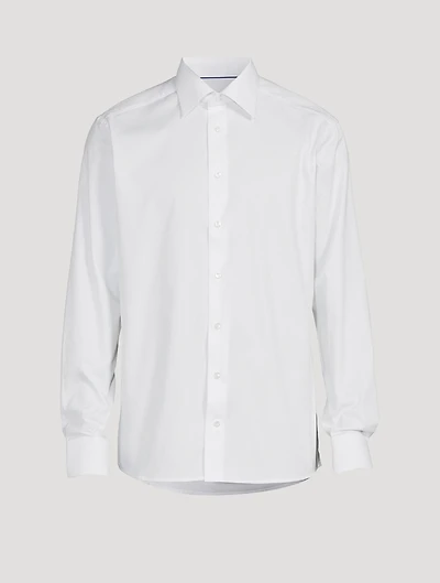 Slim-Fit Geometric Jacquard Shirt