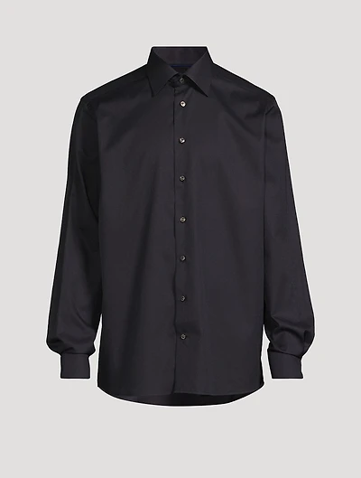 Contemporary-Fit Geometric Jacquard Shirt
